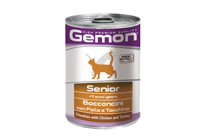Gemon Cat senior Csirke-Pulyka 415g