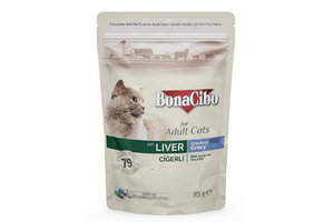 Bonacibo Pouch-Welt Adult Cat Food Cig-Liver 85g