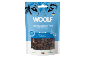 WOOLF FŐTT MEDITERRÁN HALKOCKA MONOPROTEIN 100g